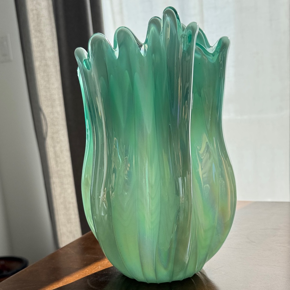 Aquamarine Kurata Vase - MCM - 1950s